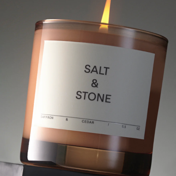 Salt & Stone Candle - Saffron & Cedar